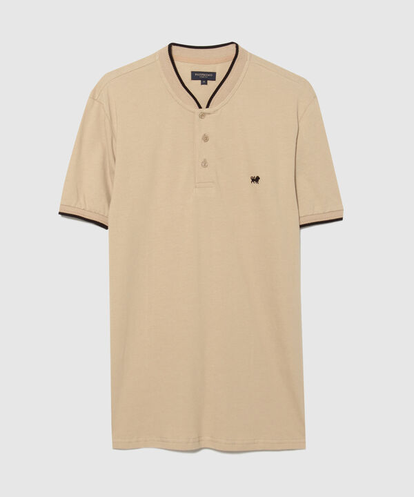 Polo Tejida con Cuello Mao