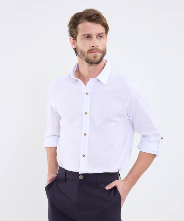 Camisa Manga Larga Con Charretera image number null