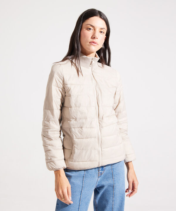 Chaqueta Acolchada Manga Larga Con Rib image number null