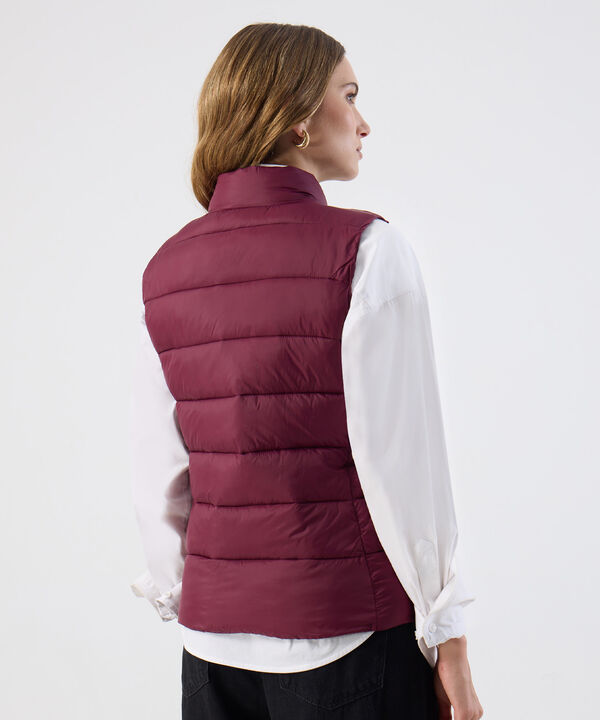 Chaleco Mujer Acolchado Cuello Alto Cremallera