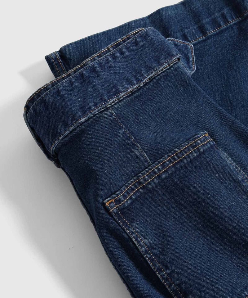 Jeans De Bota Ancha Con Cintur&oacute;n Forrado Mujer