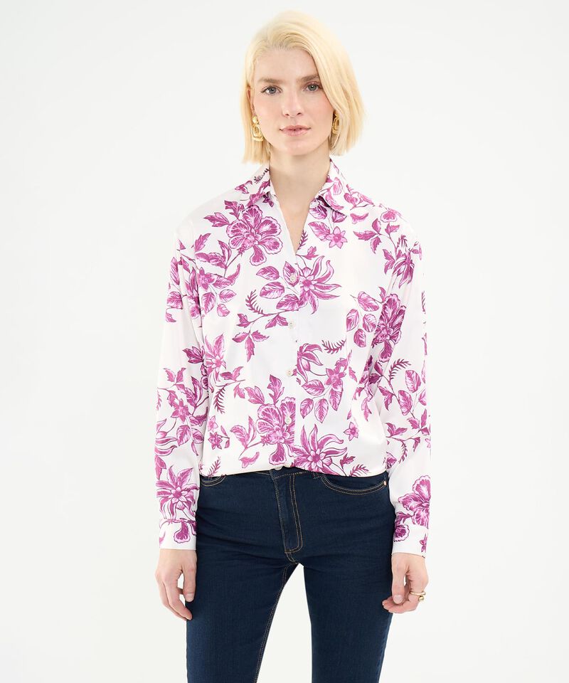 Blusa Satinada Estampada