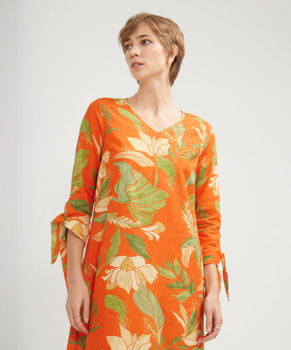 Vestido Largo Estampado Floral image number null