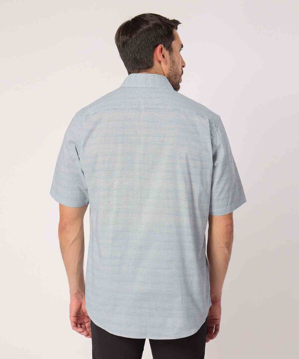 Camisa Tejido Con Microdiseño Manga Corta 