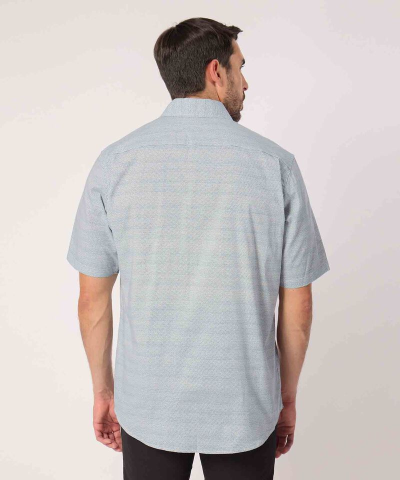 Camisa Tejido Con Microdiseño Manga Corta 