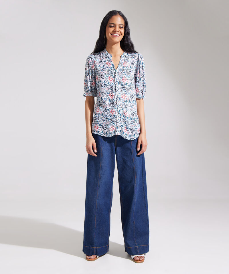 Blusa Estampada Manga Al Codo
