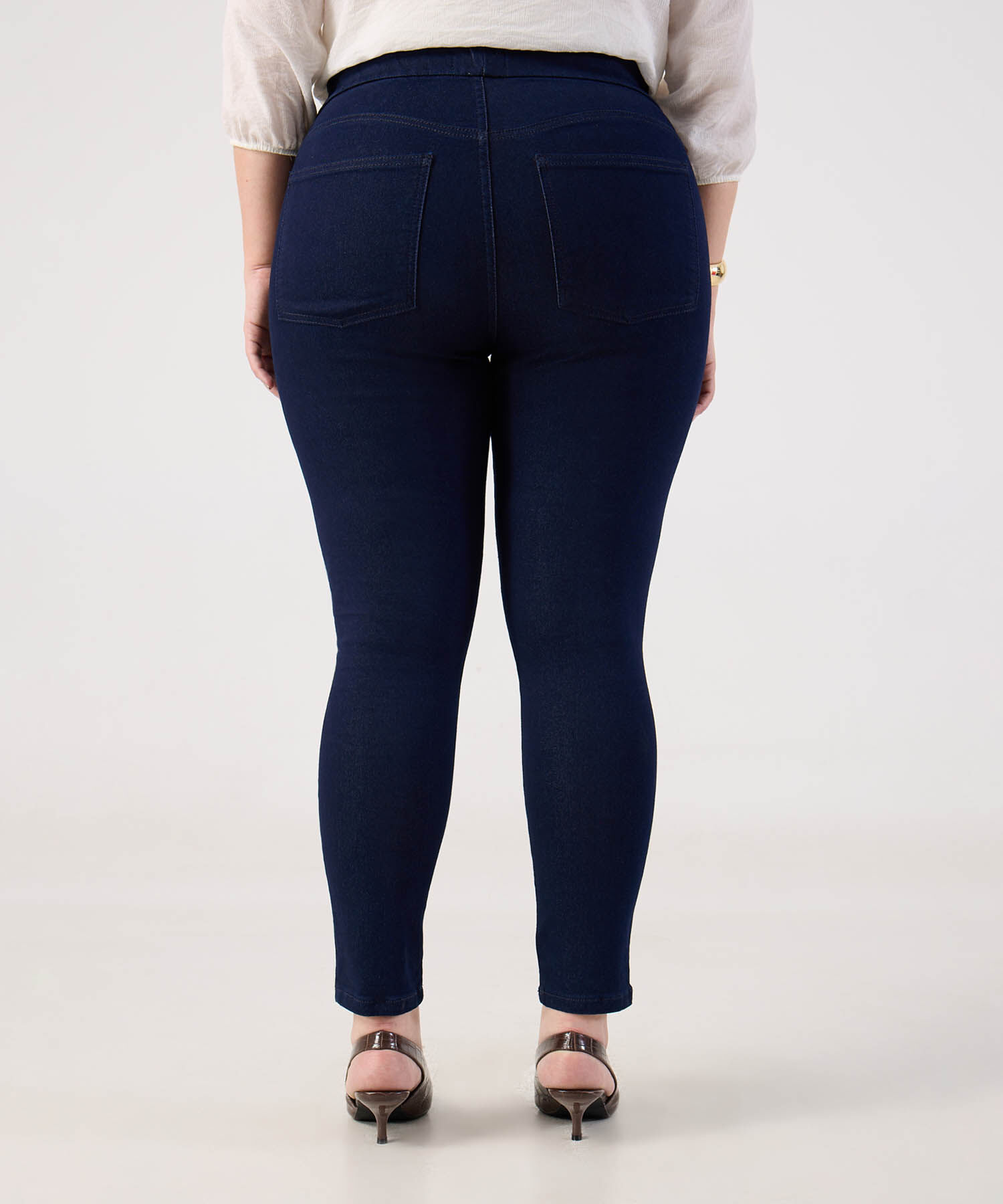Jegging unicolor para mujer curvy