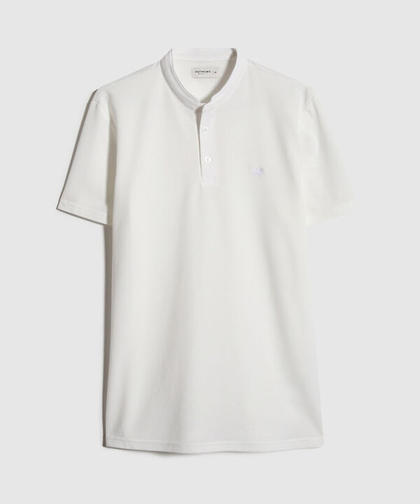Polo Mao Unicolor Con Pestaña Unicolor  Sin Bolsillo Silueta Slim Fit