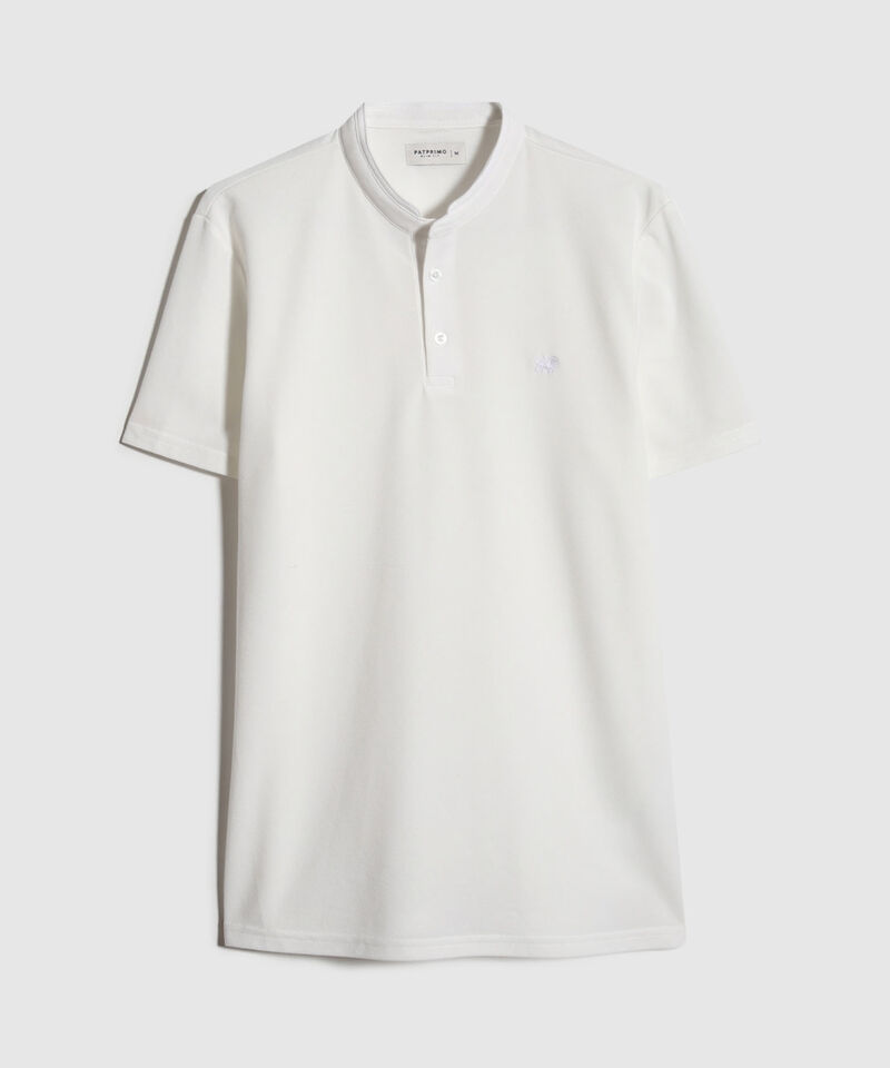 Polo Mao Unicolor Con Pestaña Unicolor  Sin Bolsillo Silueta Slim Fit
