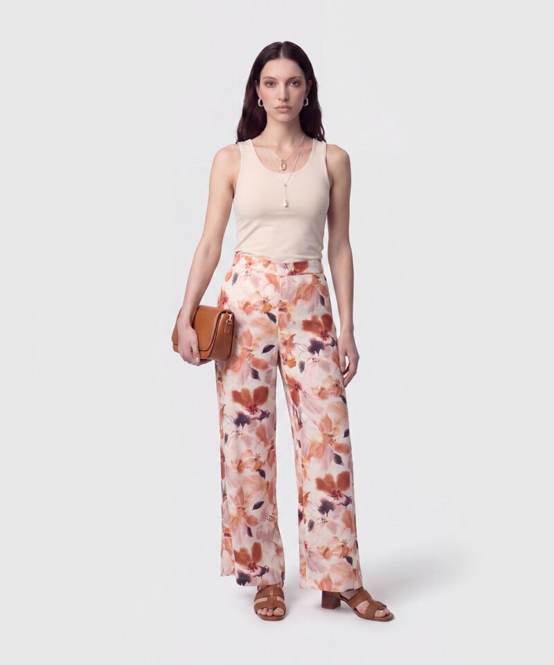 Pantal&oacute;n Palazzo de Ca&iacute;da Fluida Para Mujer