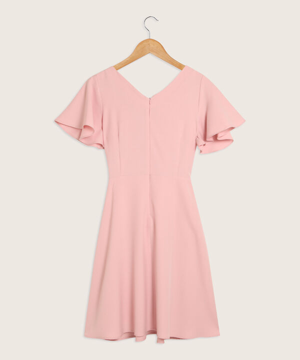 Vestido Manga Corta Cuello En V