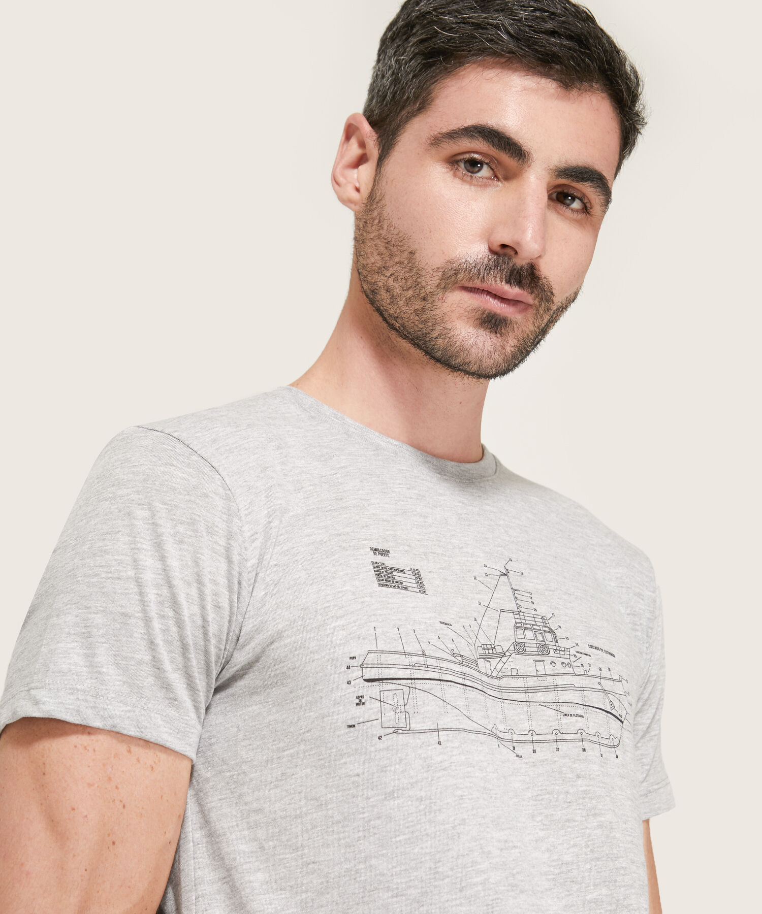 Camiseta Estampada Cuello Redondo