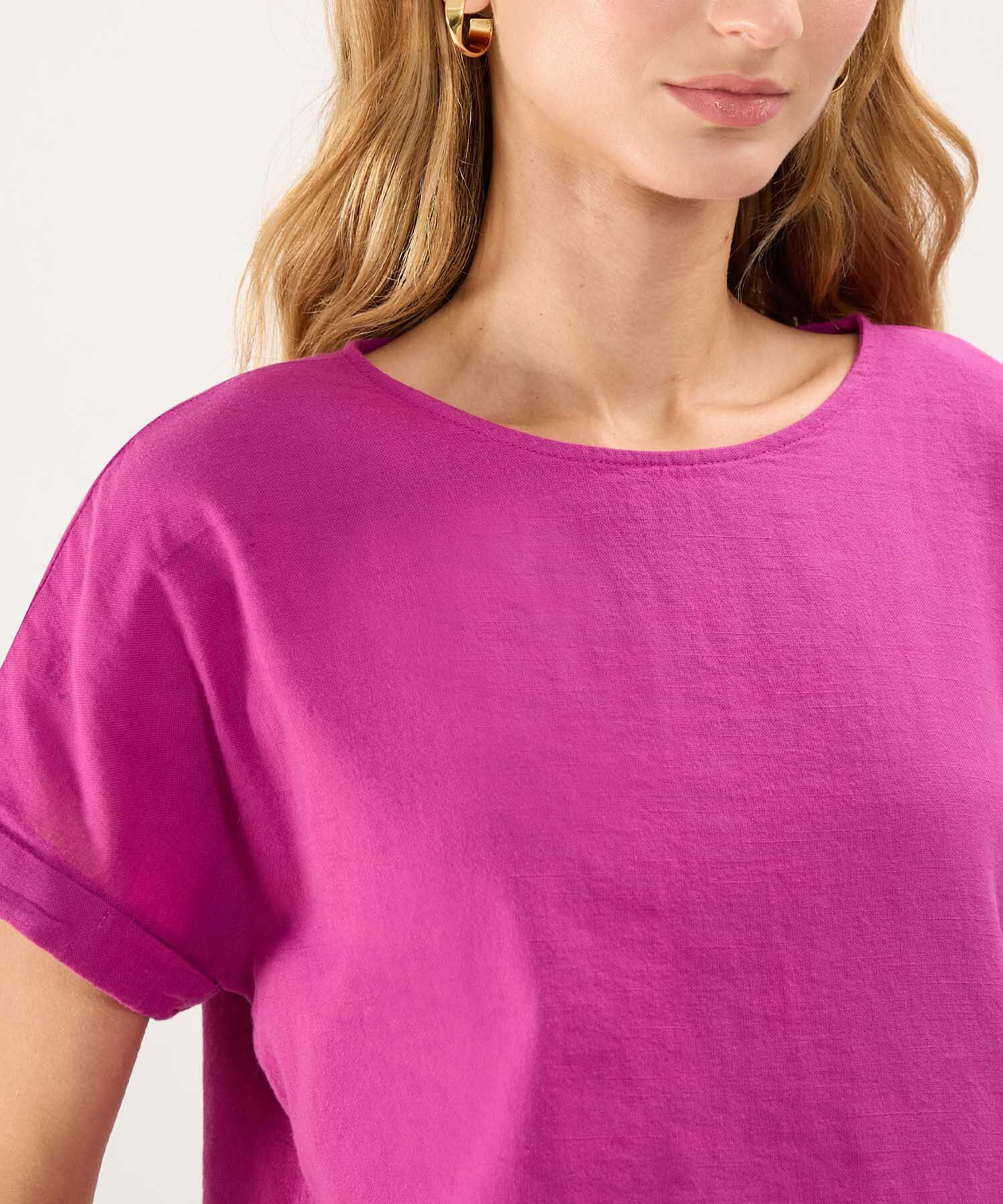 Blusa en Efecto Lino