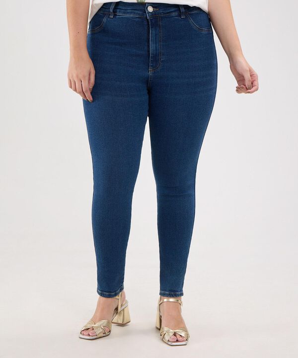Jean Jegging Con Boton Tono Azul Medio image number null
