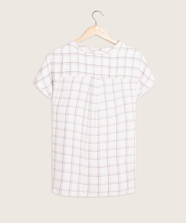Blusa Manga Corta Con Anudado En Frente