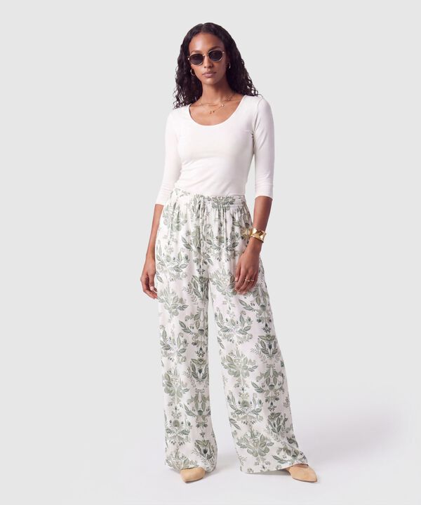 Pantal&oacute;n Fluido Con Cord&oacute;n Para Mujer
