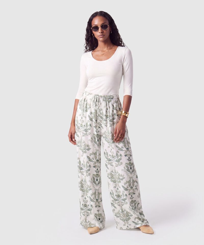 Pantal&oacute;n Fluido Con Cord&oacute;n Para Mujer