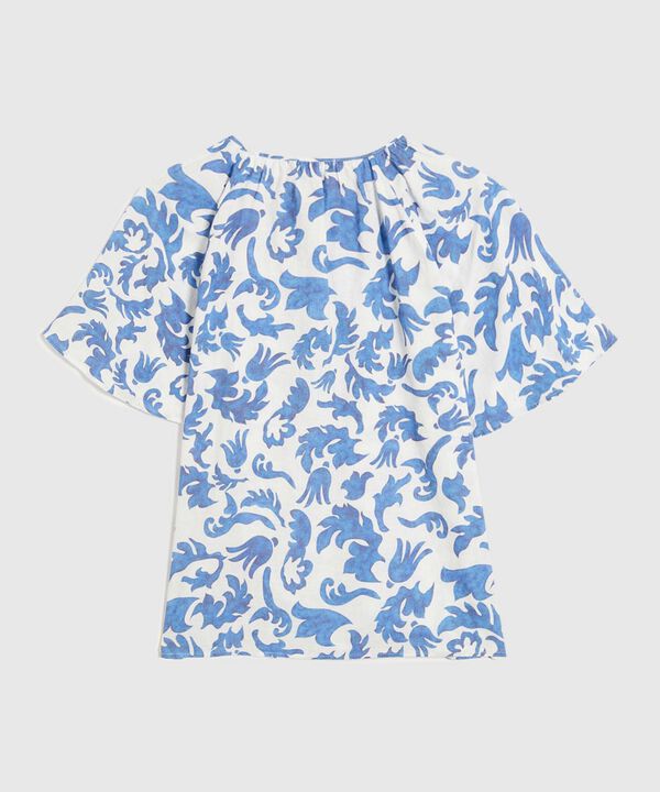 Blusa Estampado de Hojas image number null