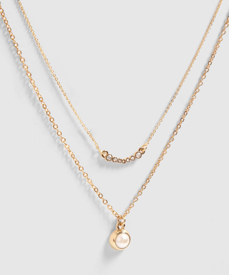 Set de Accesorios Dorado con Perlas