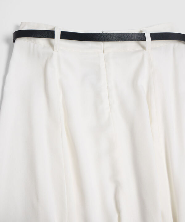 Falda Larga Fluida con Cintur&oacute;n para Mujer image number null