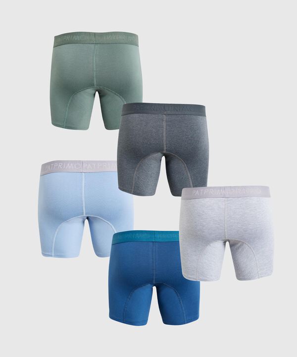Pack X5 Boxer Medio En Algodón Unicolor