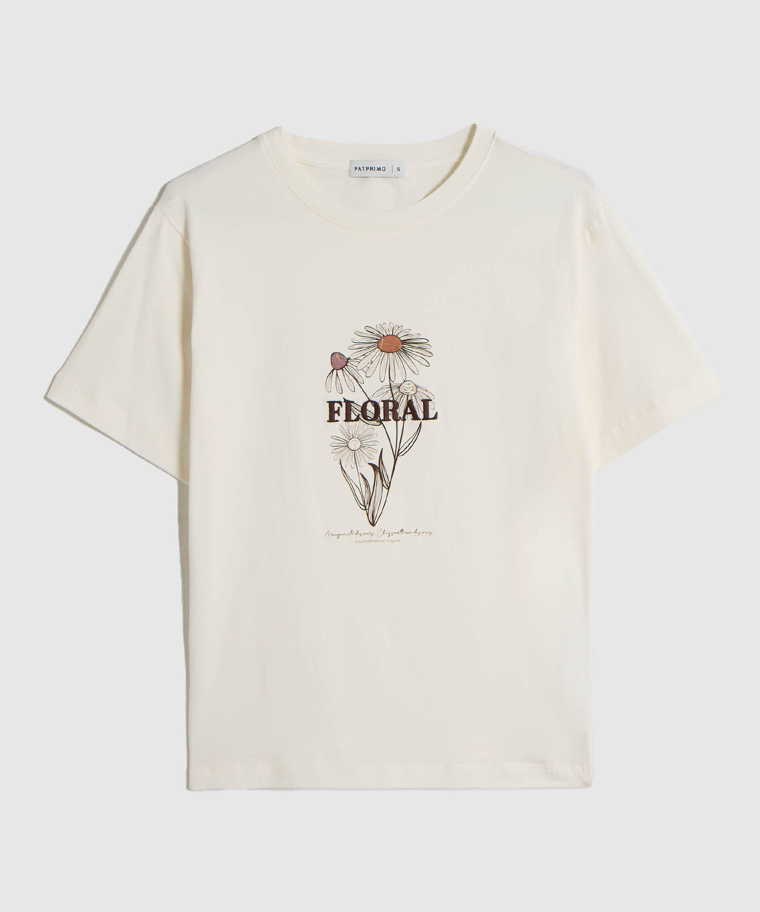 Camiseta Estampada Cuello Redondo Para Mujer