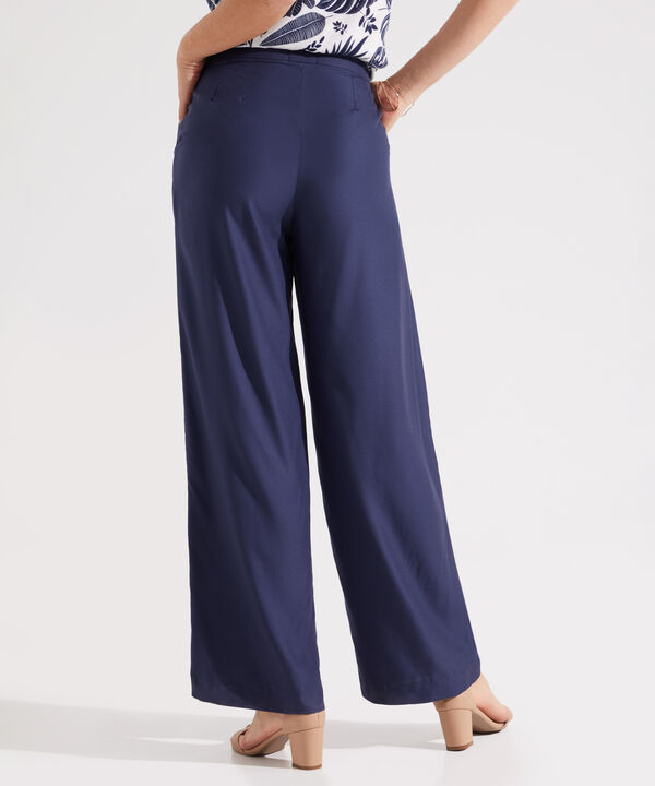 Pantalón Palazzo Con Bolsillos