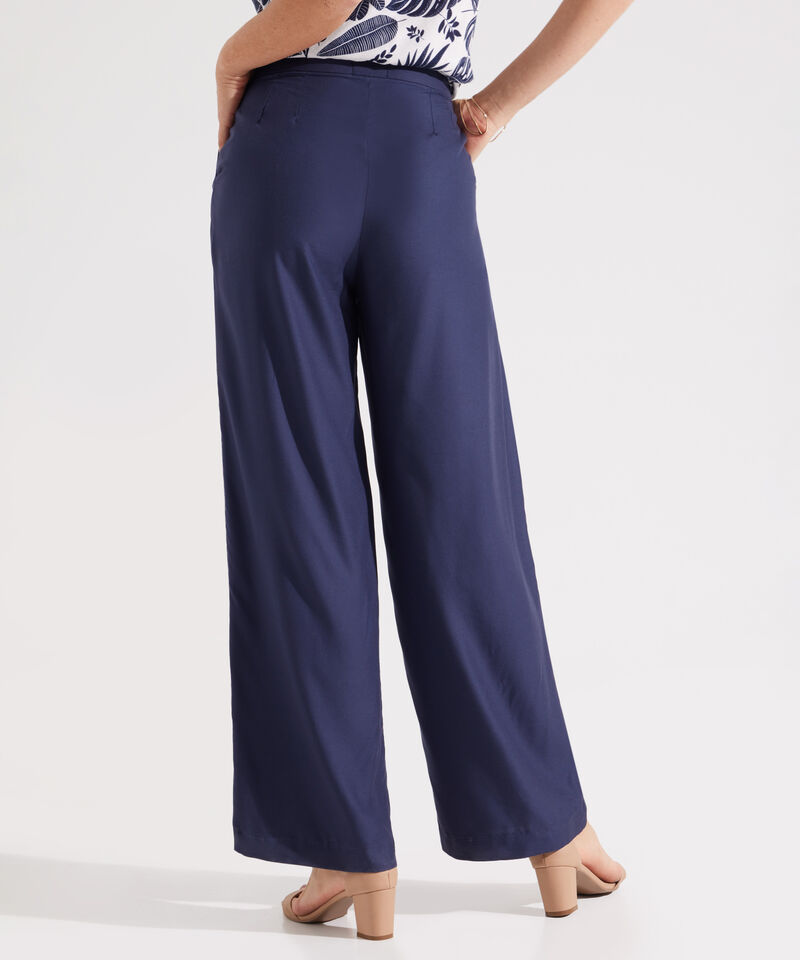 Pantalón Palazzo Con Bolsillos