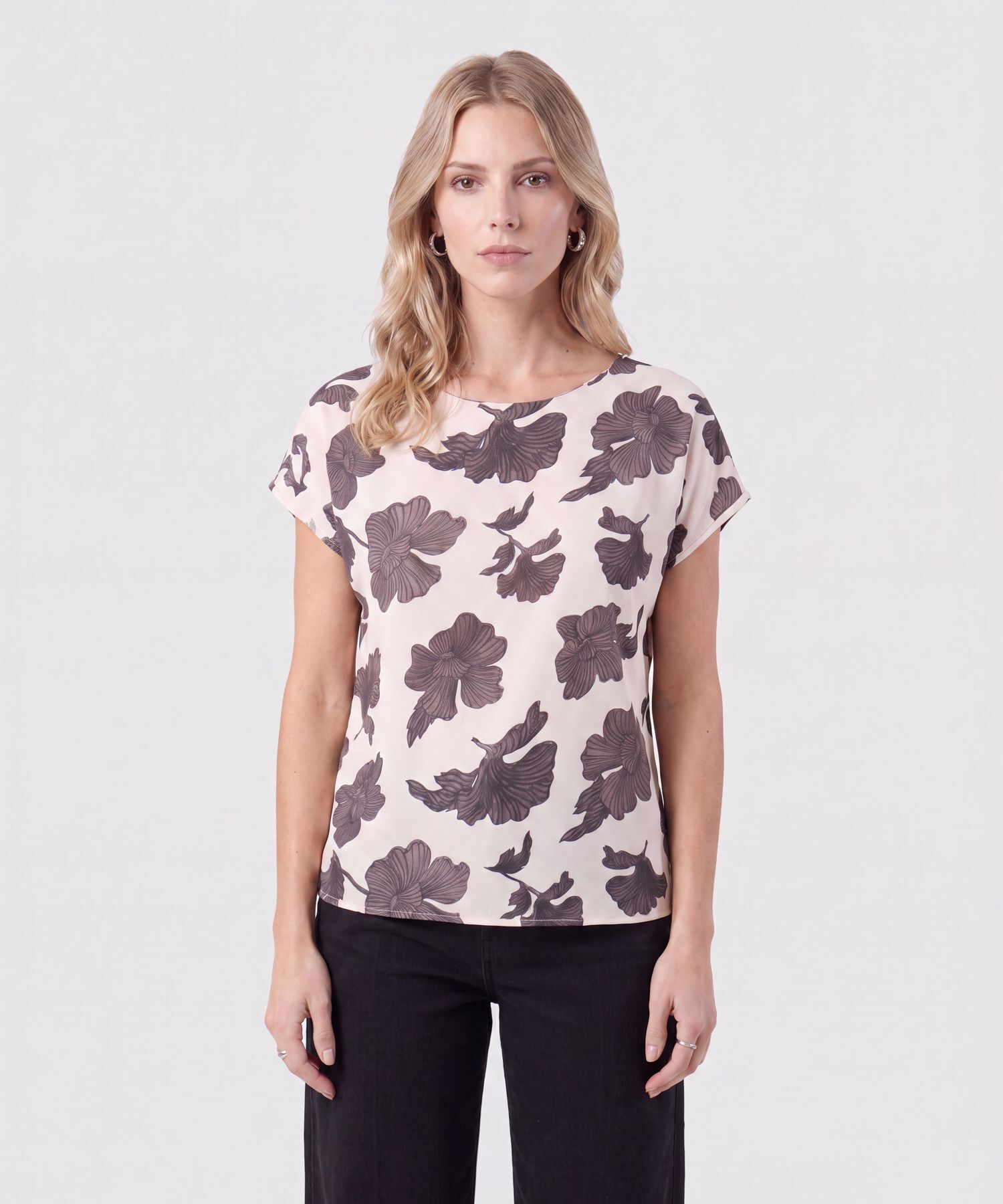 Blusa Ligera Con Manga Ca&iacute;da Para Mujer