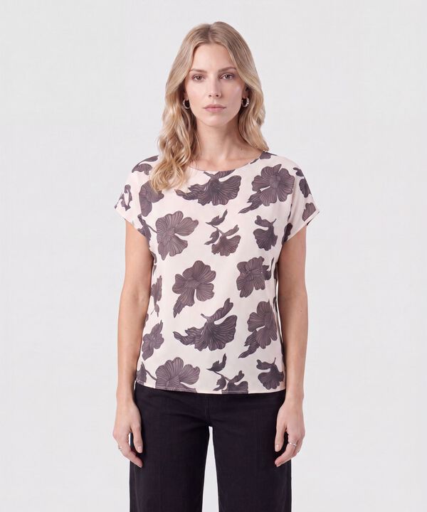 Blusa Ligera Con Manga Ca&iacute;da Para Mujer image number null
