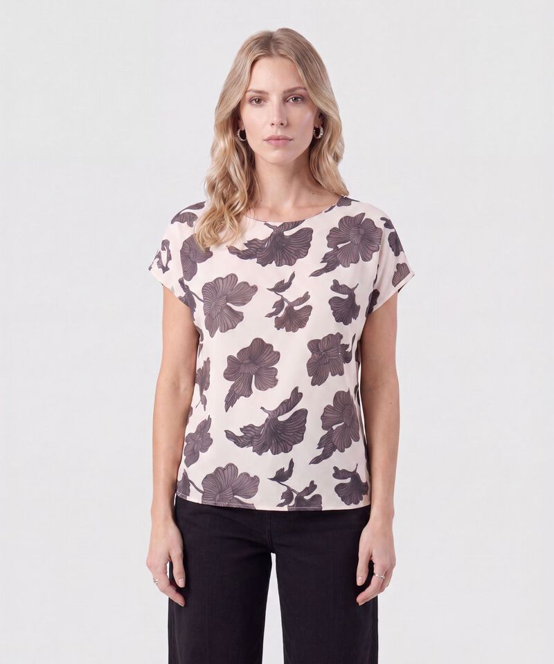Blusa Ligera Con Manga Ca&iacute;da Para Mujer
