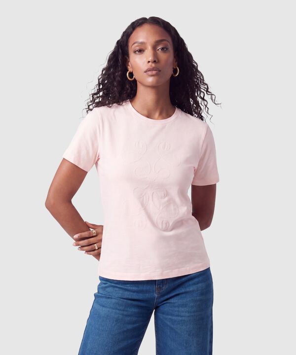 Camiseta Con Dise&ntilde;o Relieve Mujer image number null