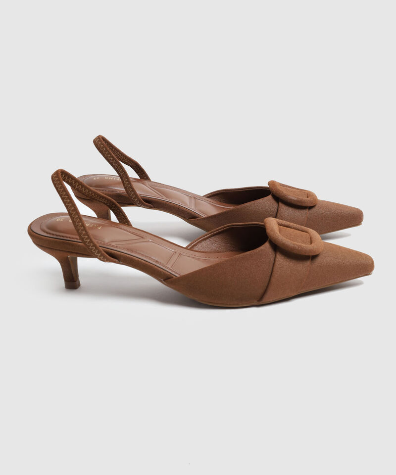 Tacones Destalonados Con Hebilla Mujer