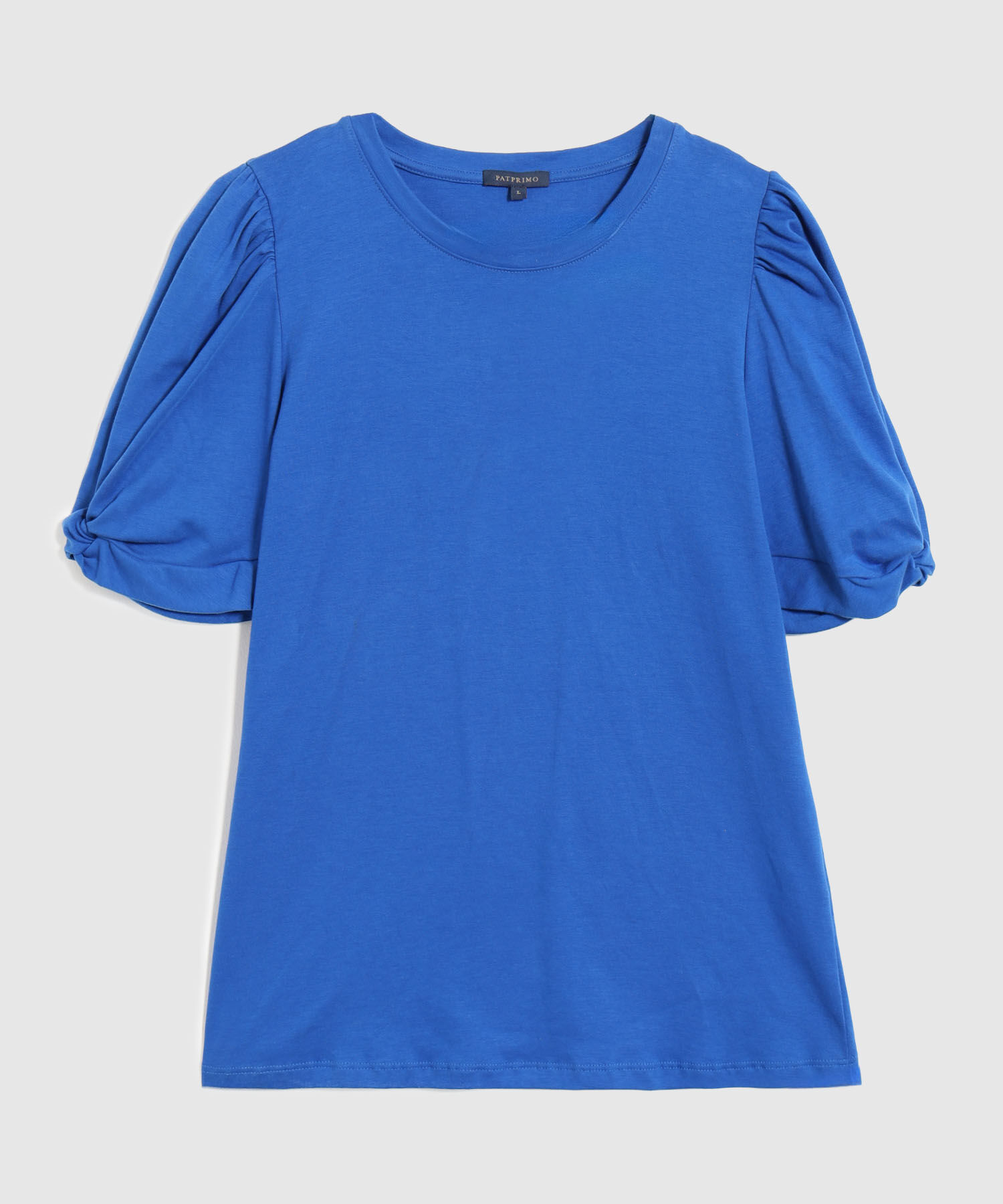 Camiseta Cuello Redondo Con Detalle En Manga