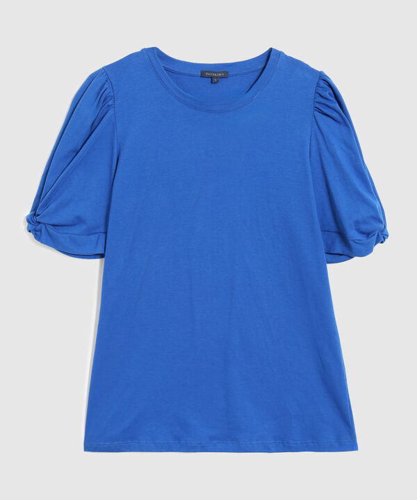 Camiseta Cuello Redondo Con Detalle En Manga