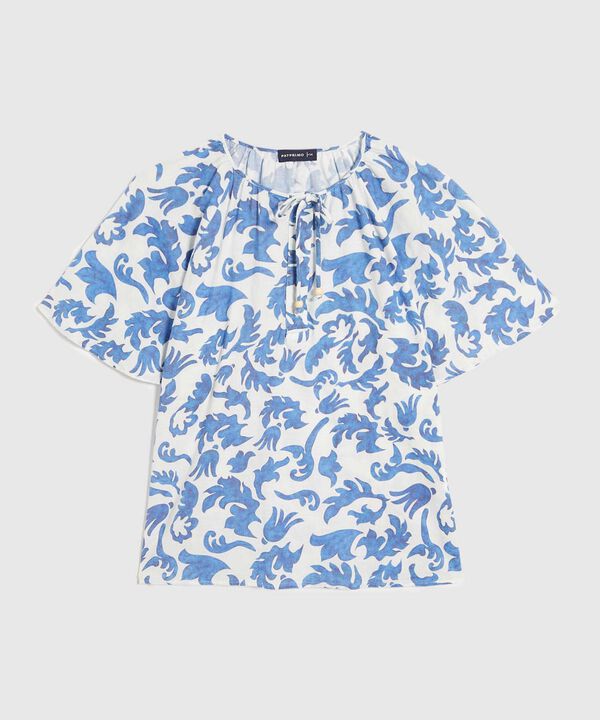 Blusa Estampado de Hojas image number null
