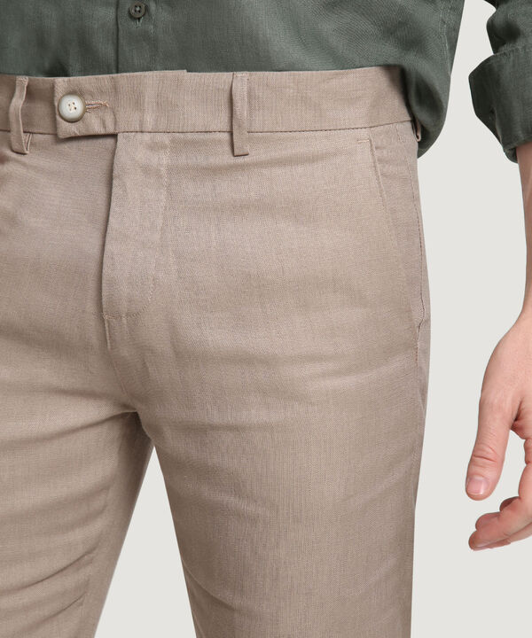 Pantalón Chino En Lino