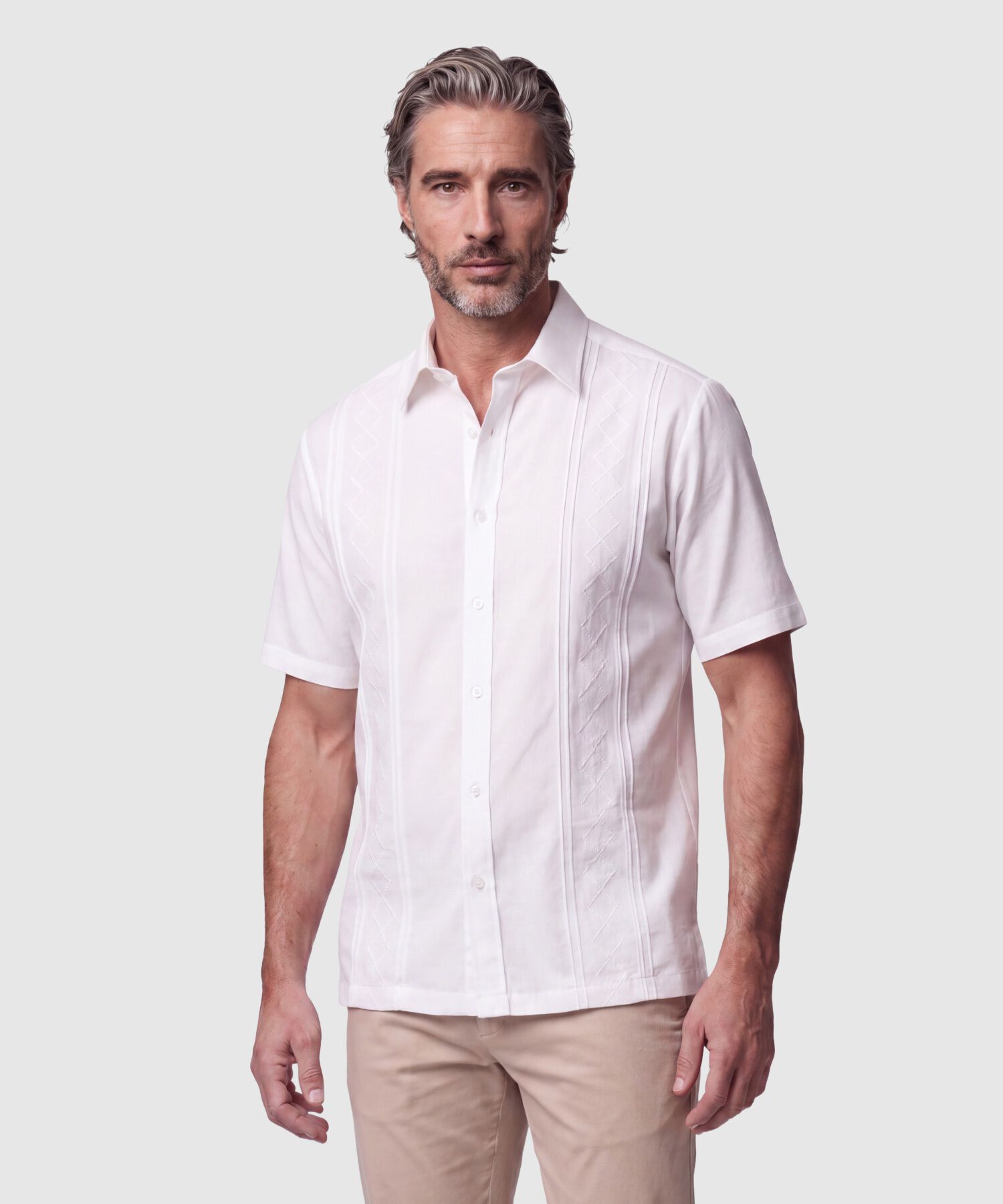 Camisa Guayabera Manga Corta Para Hombre