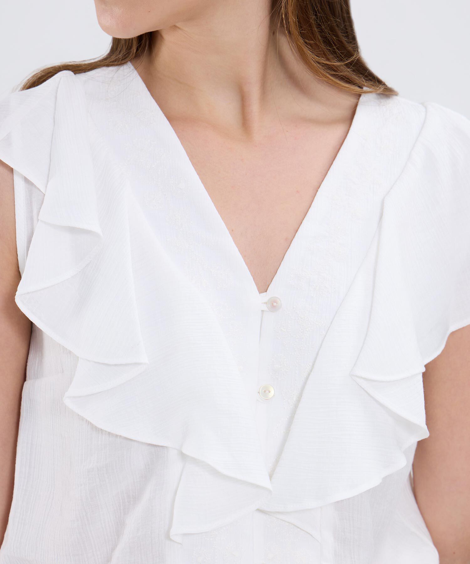 Blusa Unicolor Con Boleros