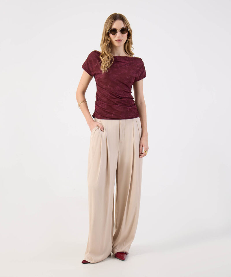 Camiseta Para Mujer con Escote en Cascada