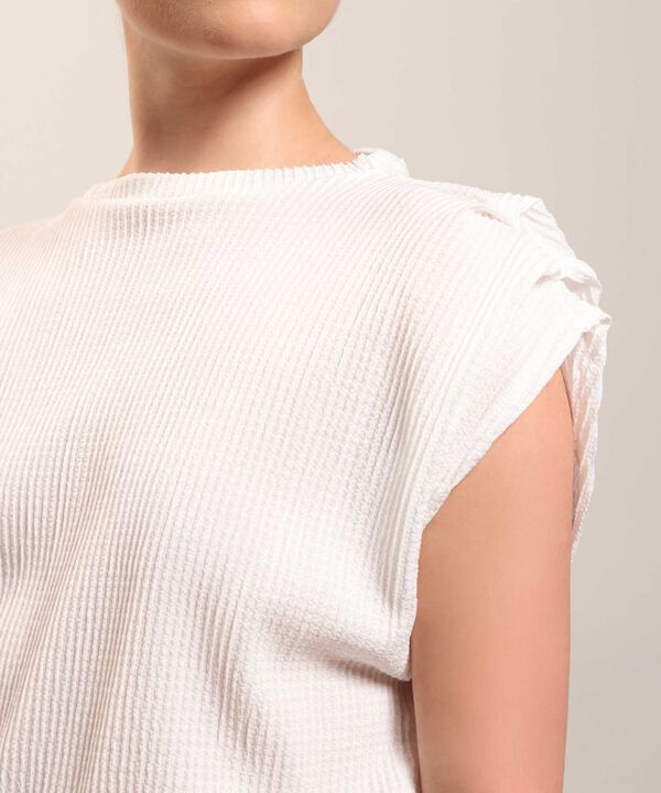 Camiseta unicolor texturizada 