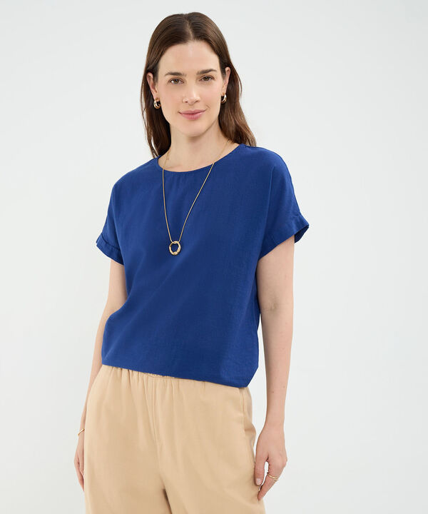 Blusa en Efecto Lino image number null