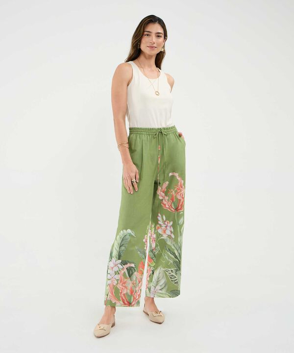 Pantalón Fluido Estampado image number null