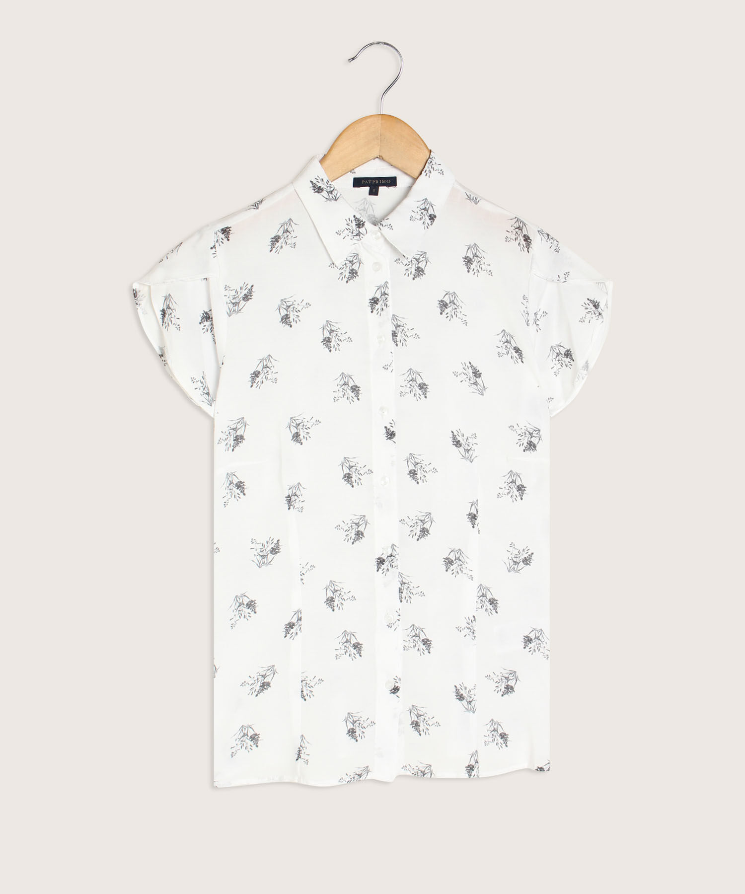 Camisa Estampada Con Pechera