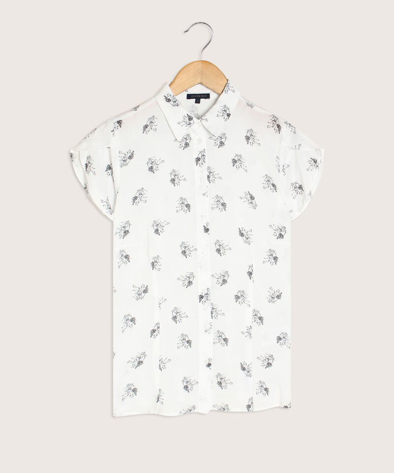 Camisa Estampada Con Pechera