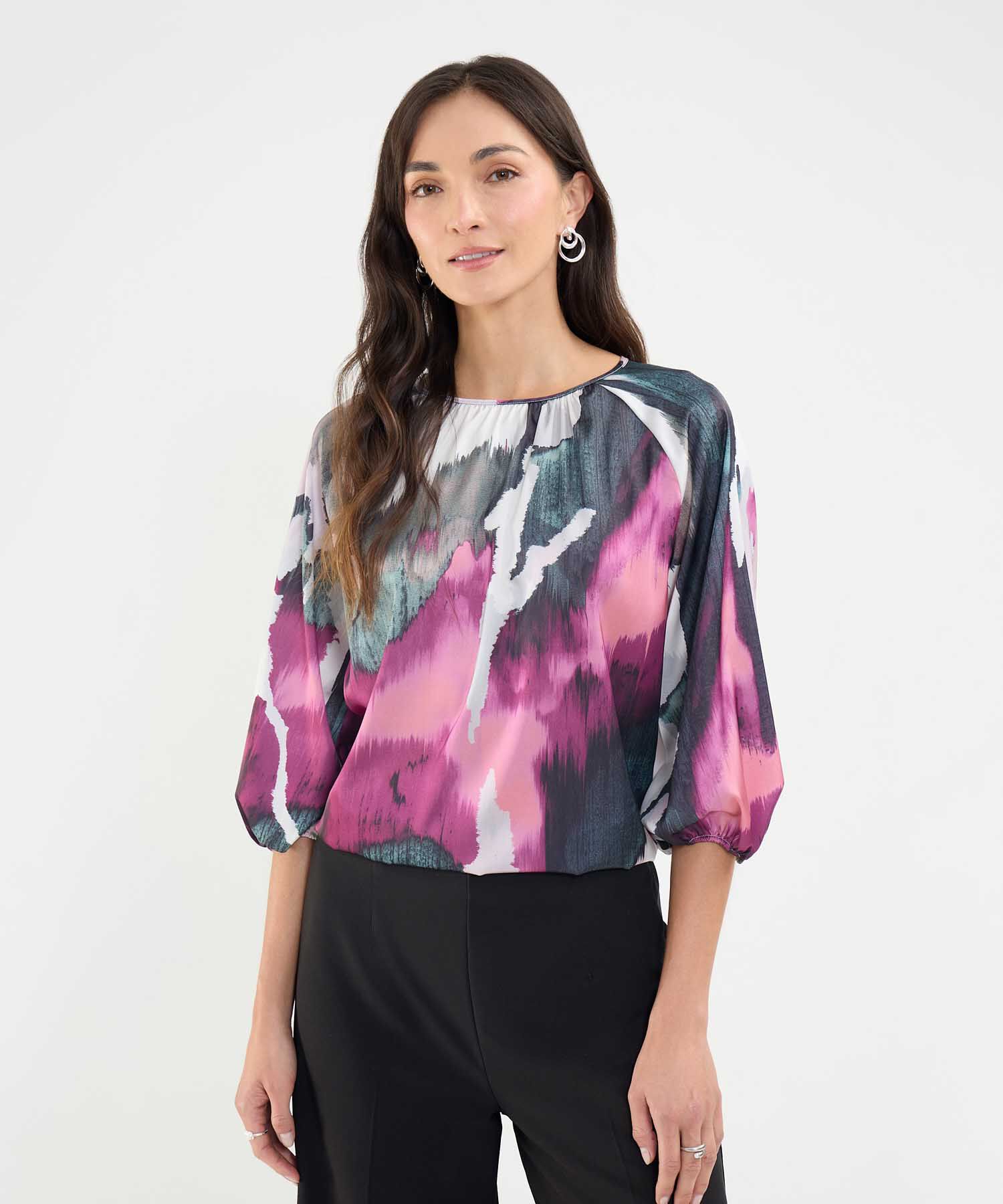 Blusa Satinada Estampada