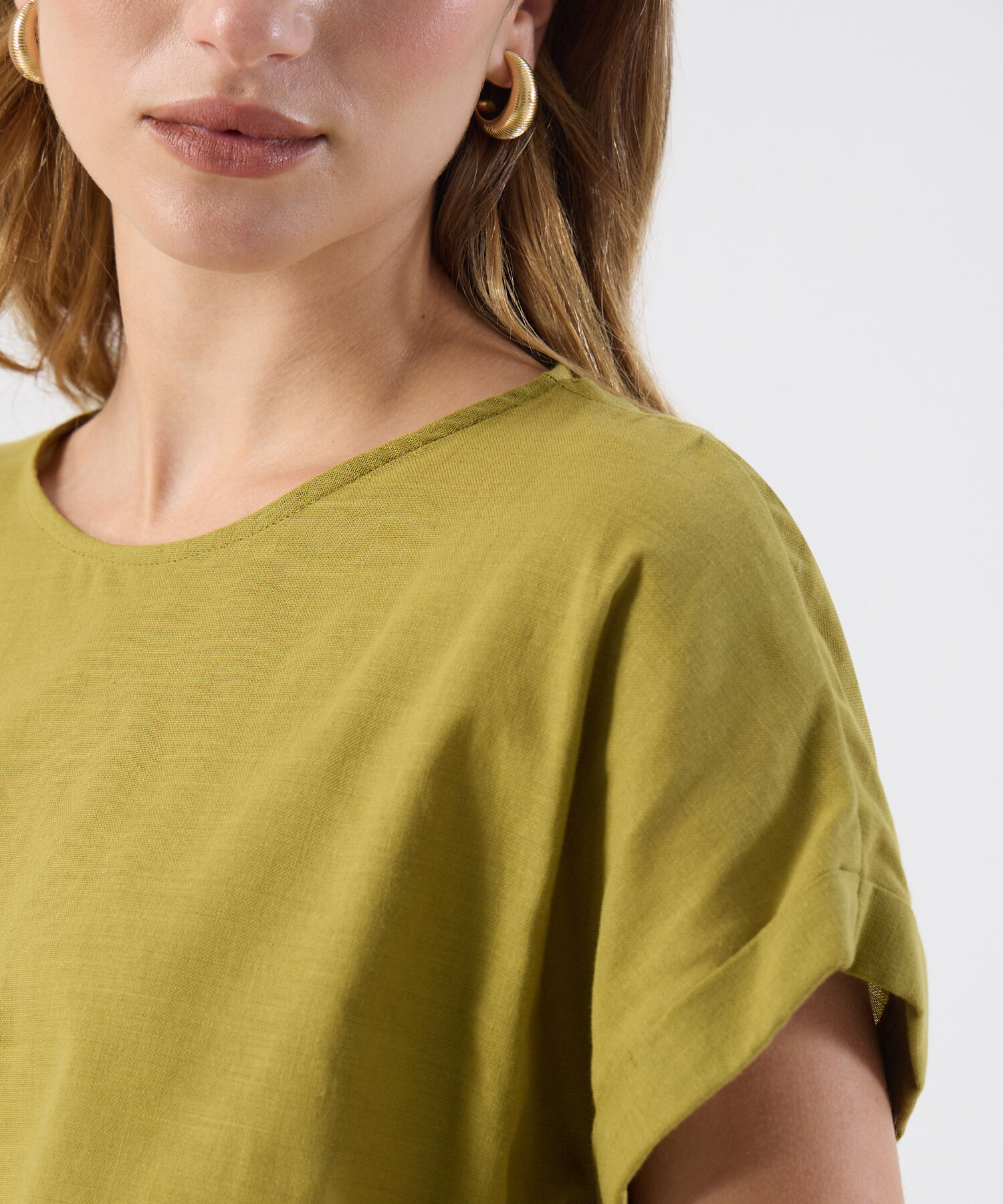 Blusa Casual De Manga Corta Para Mujer