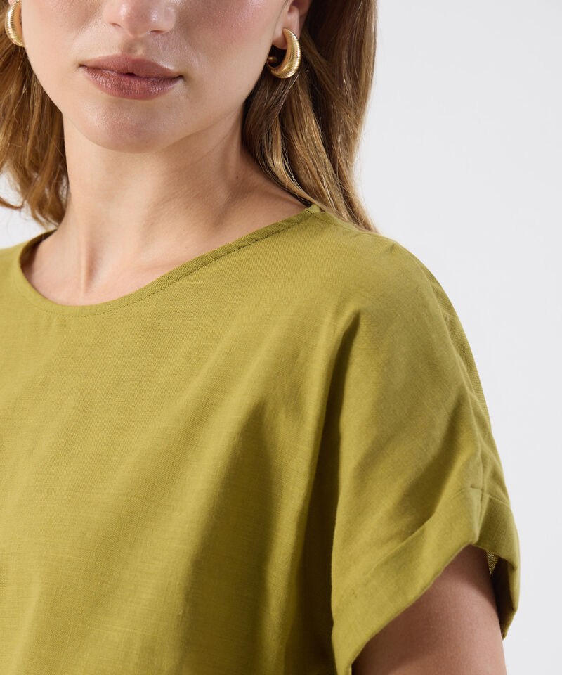 Blusa Casual De Manga Corta Para Mujer