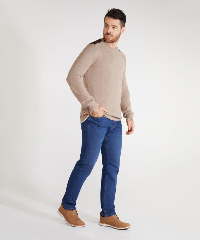 Saco Cuello Redondo Con Piezas En Hombros