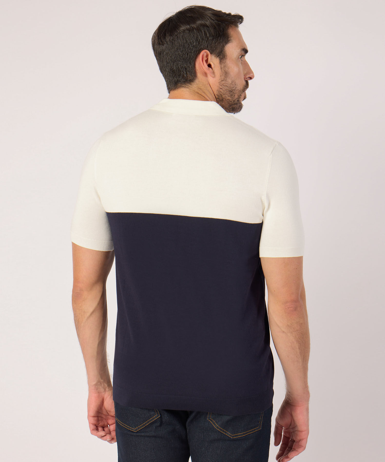 Polo Bicolor Manga Corta 